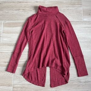 We The Free Red Cowl Neck Sweater